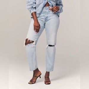 Abercrombie Curve Love High Rise Dad Jean